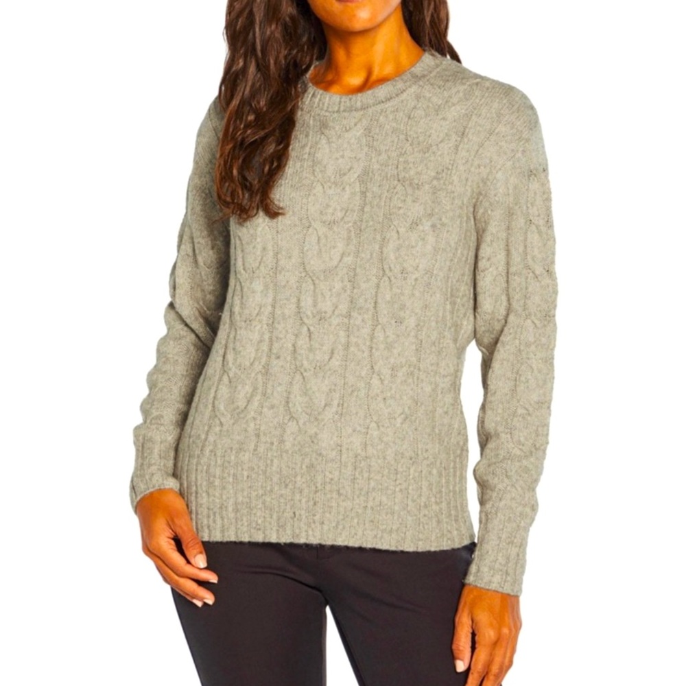 NEW W/O TAGS- BANANA REPUBLIC CABLE KNIT SWEATER GRAYISH TAN SIZE XXL